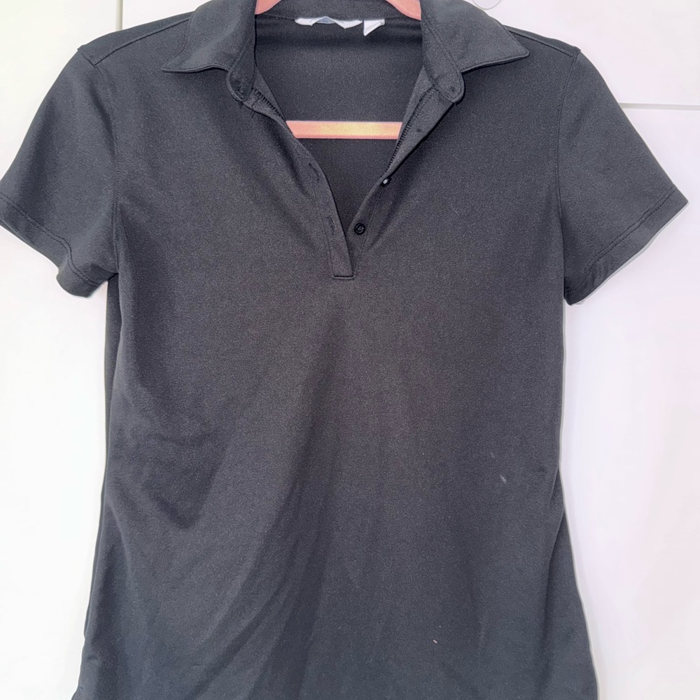 Lady Hagen black Button Down Polo Shirt